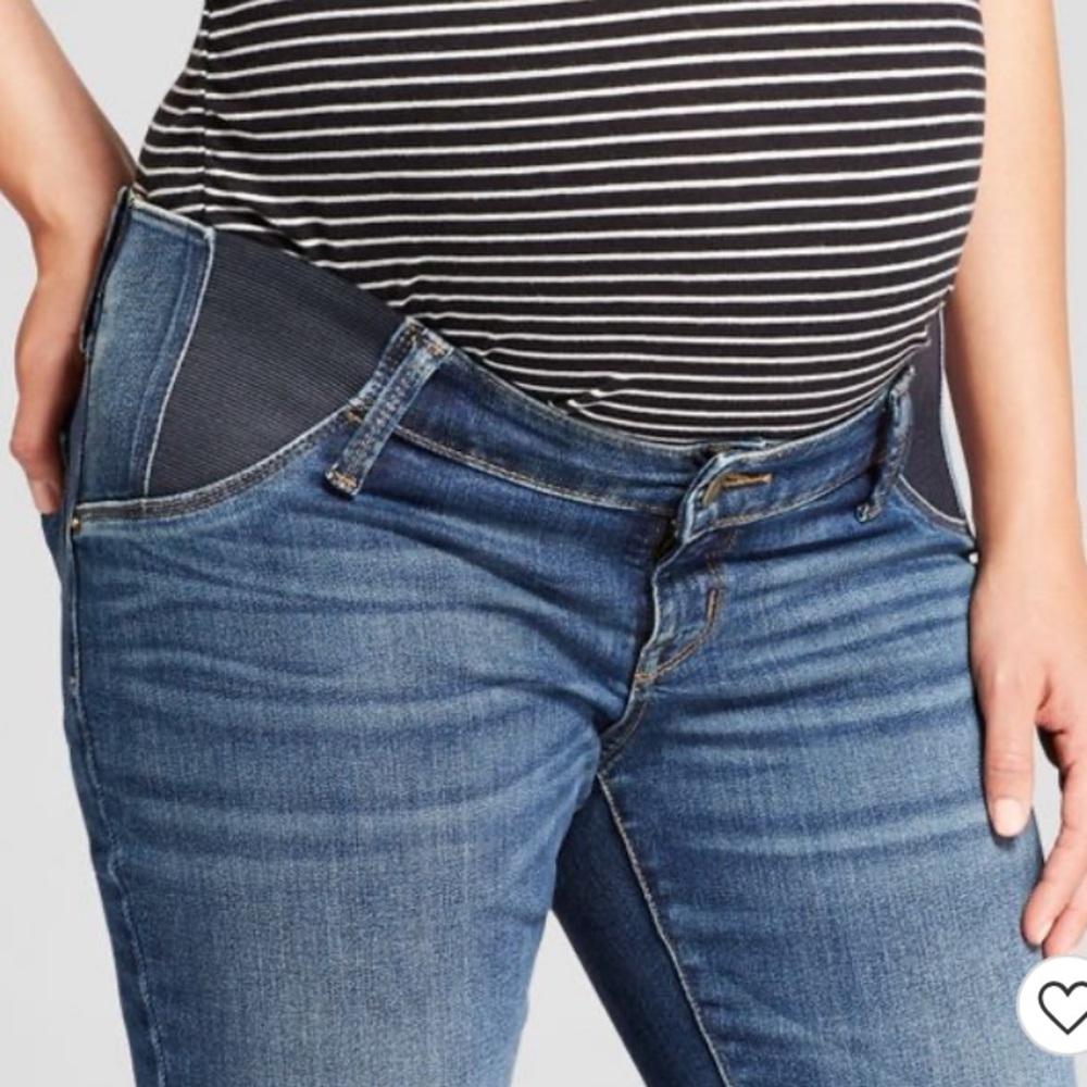 High Rise Inset Panel Bootcut Maternity Jeans - Picture 2 of 3